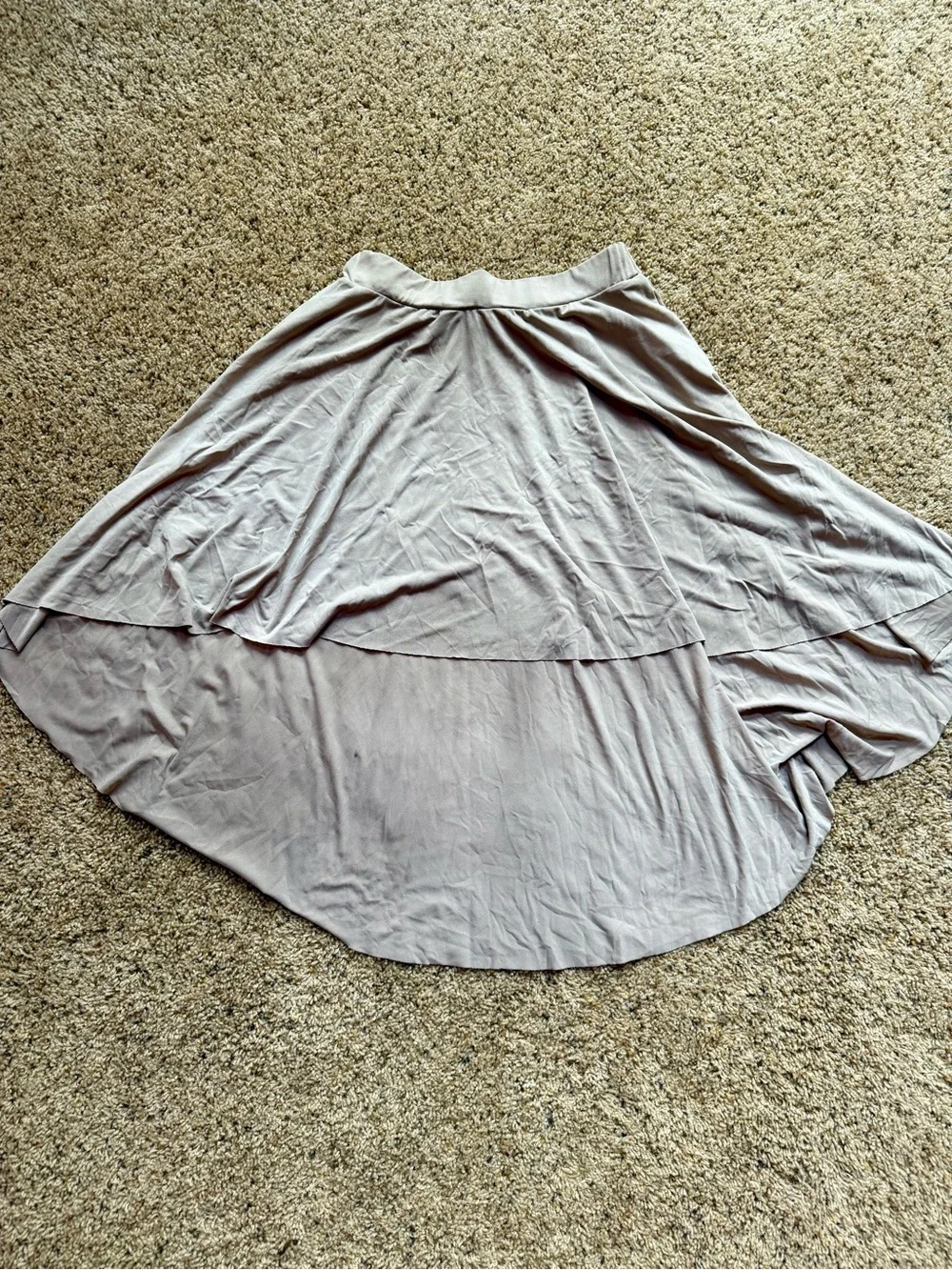 Balera LC Lyrical Dance Costume Ivory Gold Lace Leotard Taupe Skirt Contemp